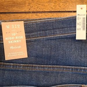 Madewell high rise skinny denim
